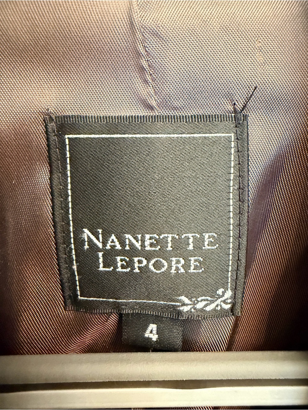 Nanette Lepore Women's Brown Velvet Collared Button-Front Jacket - Picture 4 of 8